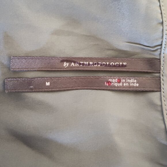 Gorgeous Anthropologie Silk Button-Up Slip Maxi Dress in Blue Sage - Picture 7 of 9